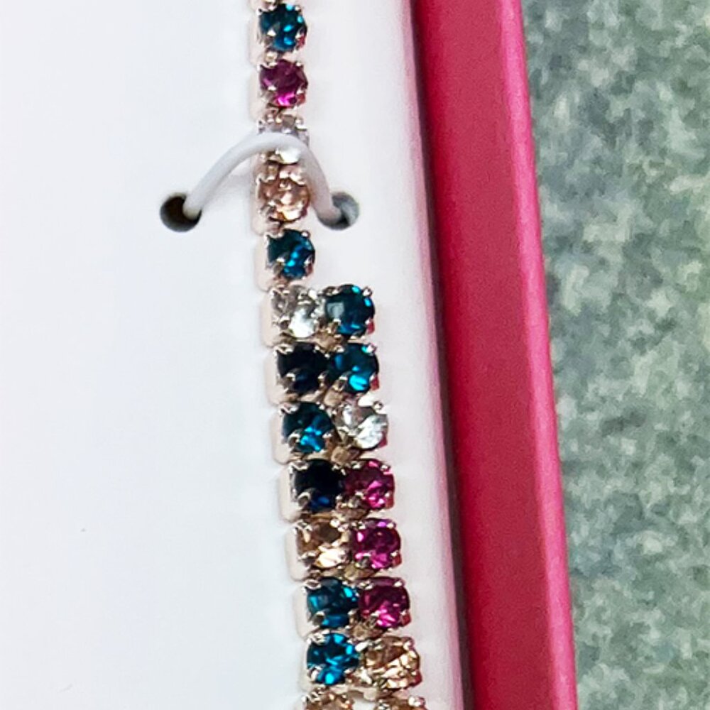 Christian Siriano | NIB | Multicolor Rhinestone Necklace and Earring Set - Picture 6 of 7